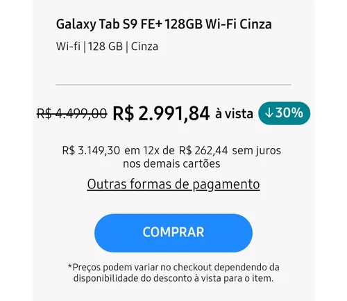 Imagem na descrição da promoção