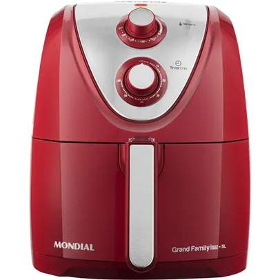 Fritadeira sem Óleo Air Fryer Mondial AFN-50 RI Grand Family Inox 5L Vermelha