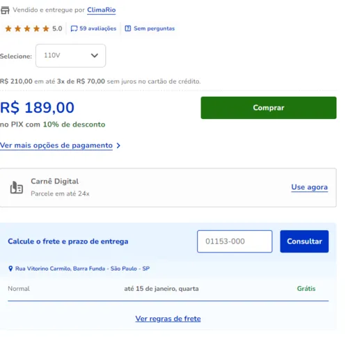 Imagem na descrição da promoção