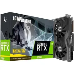 Placa de vídeo ZOTAC RTX 2060 GAMING GeForce, 6GB GDDR6, led branco, ZT-T20600R-10M