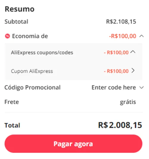 Imagem na descrição da promoção