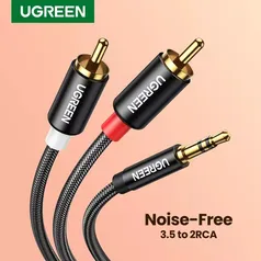 Cabo de áudio estéreo Ugreen-rca | R$0,39