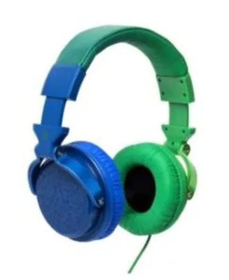 Fone de Ouvido Chilli Beans Supra Auricular Azul e Verde HEDGE TM-611MV/2-3 ,R$89
