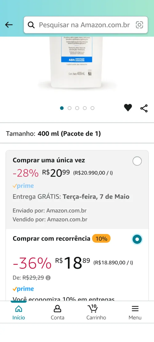 Imagem na descrição da promoção