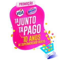 Promoção Veja e Vanish Tá Junto Tá Pago 10 Anos de Supermecado