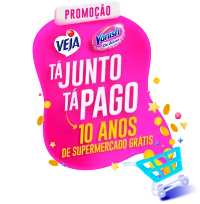 Promoção Veja e Vanish Tá Junto Tá Pago 10 Anos de Supermecado