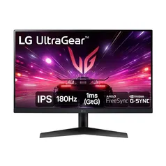 Monitor Gamer LG UltraGear 24 Full HD, IPS, 180Hz, 1ms, DisplayPort e HDMI, NVIDIA G-SYNC , AMD FreeSync?, HDR10, sRGB 99% - 24GS60F-B