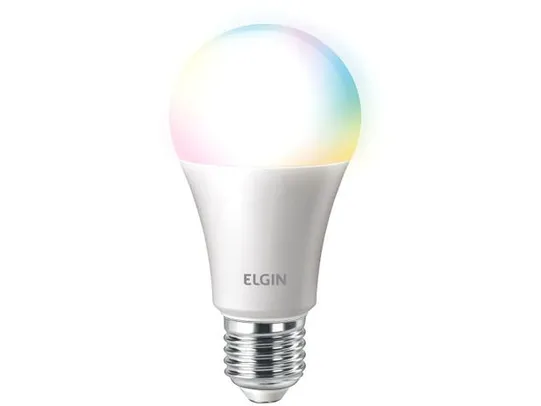 2 unidades de lâmpada Smart Wi-Fi Elgin Smart Color Bulbo LED | R$124
