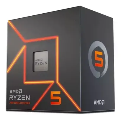 (CC SANTANDER) Processador AMD Ryzen 5 7600, AM5, 6 cores, 12 Threads, 5.1GHz Max Turbo, Cache 38MB, Vídeo Integrado
