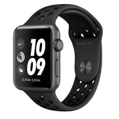 Apple Watch Nike Series 3, 42mm, Cinza Espacial, Pulseira Nike Preta - MTF42BZ/A