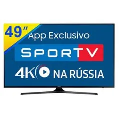 Smart TV LED 49" Samsung 49MU6100 Ultra HD 4K 3 HDMI 2 USB - R$ 2249