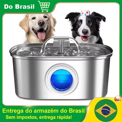 [Do Brasil] Dispenser/Fonte/Bebedouro em Aço Inox para Pets 3,2 L