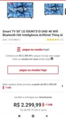 Smart Tv LG 50UN7310 com código tvs10