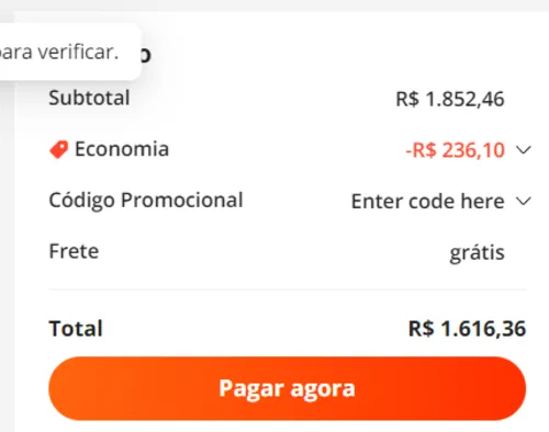 Imagem na descrição da promoção