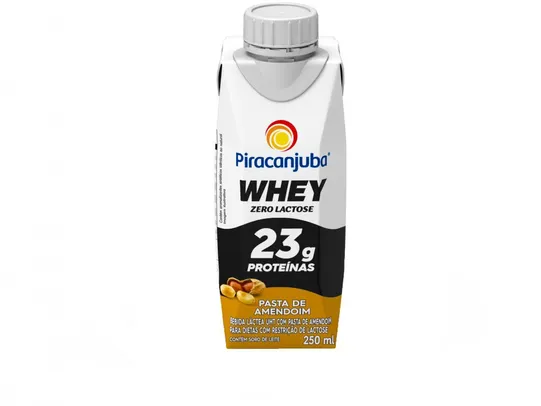 [Cliente Ouro / L6P4] Bebida Láctea Piracanjuba Pasta de Amendoim Zero Lactose Whey 250ml