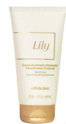 Creme Acetinado Desodorante Hidratante Corporal Lily, 150 g