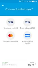 Desconto de 50% limitado a 10 reais. TIM