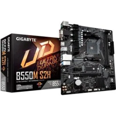 Placa Mãe Gigabyte B550M S2H, Chipset B550, AMD AM4, mATX, DDR4, 9MB55MS2H-00-10