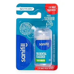 [Prime] Fio Dental Sanifill Clássico Sabor Mental 125 metros 