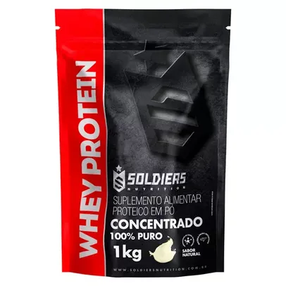 Whey Protein Concentrado 1Kg - Sabor Natural - 100% Puro - Soldiers Nutrition