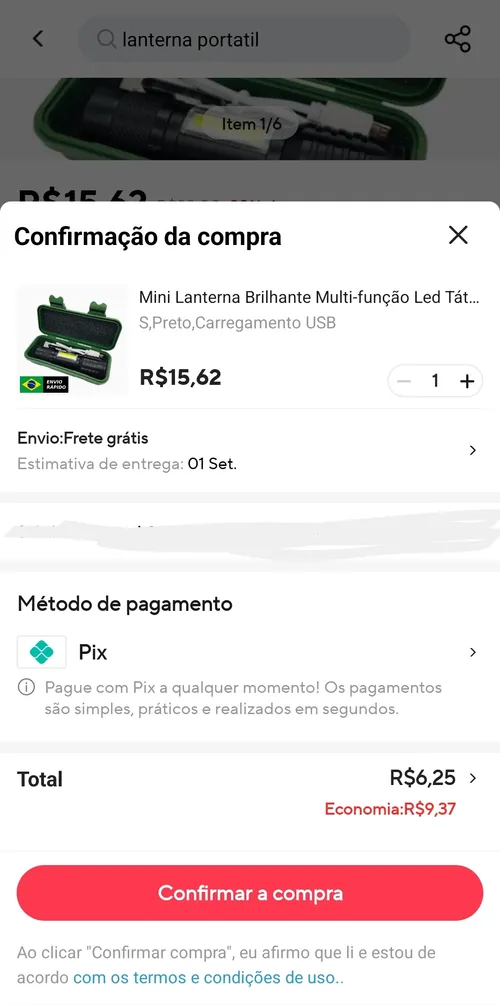 Imagem na descrição da promoção