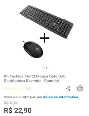 KIT TECLADO E MOUSE ABNT 2 - STANDART