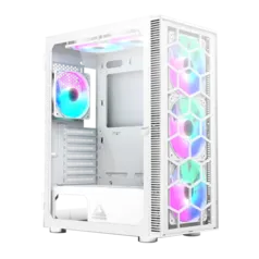 GABINETE GAMER MONTECH X3 GLASS, MID TOWER, WHITE, ATX