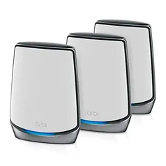 [Internacional] NETGEAR Sistema Orbi Whole Home Tri-band Mesh Wi-Fi 6 (RBK853) – Roteador com 2 extensores AX6000