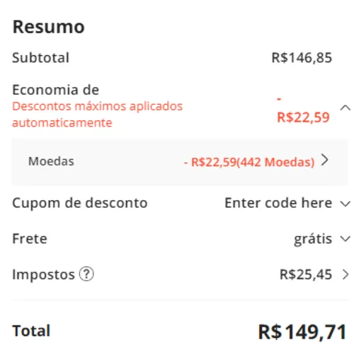 Imagem na descrição da promoção