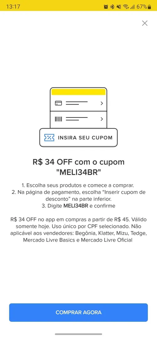 Imagem na descrição da promoção