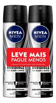 Desodorante Nivea Men Invisible For Black & White Aerosol 48