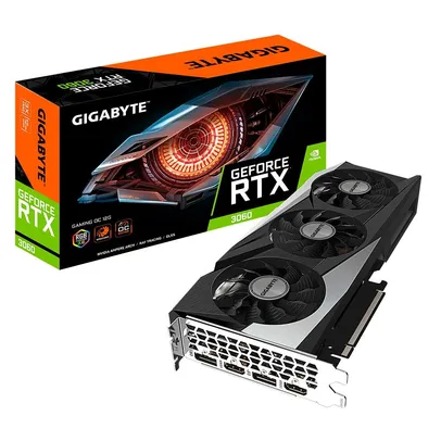 Placa de Vídeo Gigabyte GeForce RTX 3060 Gaming OC | R$ 6599