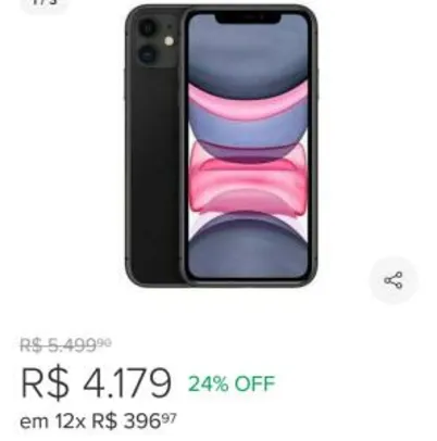 iPhone 11 64gb | R$4179