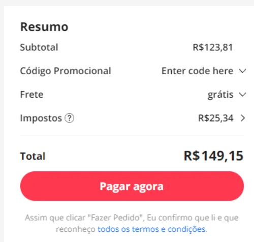 Imagem na descrição da promoção