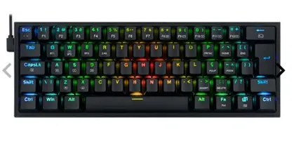 TECLADO MECANICO GAMER REDRAGON FIZZ PRO, RGB, WIRELESS, SWITCH BLUE.