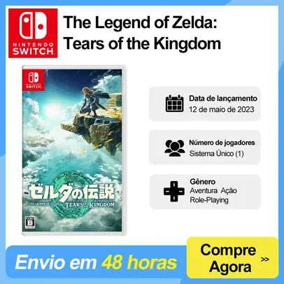  The Legend of Zelda Tears of the Kingdom - Nintendo Swich mídia fisica