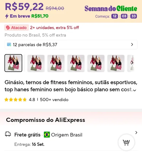 Imagem na descrição da promoção