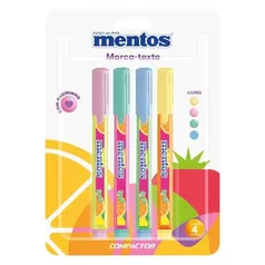 Marca Texto Mentos Com Cheirinho 4 Cores Compactor