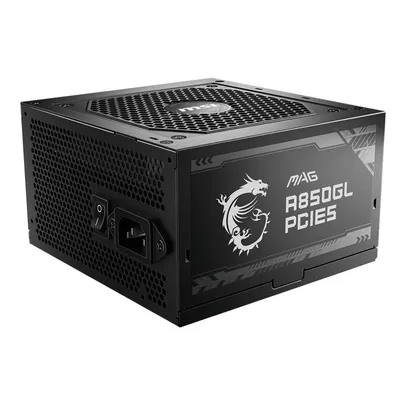 [App] Fonte MSI MAG A850GL, 850W, 80 Plus Gold, Modular, PFC Ativo, Com Cabo, Preto