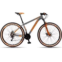 Bicicleta 29 Dropp Sx Evo 21V Câmbio Shimano Cinza+Laranja