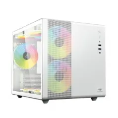 Gabinete Gamer C3Tech Aquarius, Mini Tower, Vidro Temperado, M-ATX, White, Sem Fonte, Sem Fan, MT-G710WH