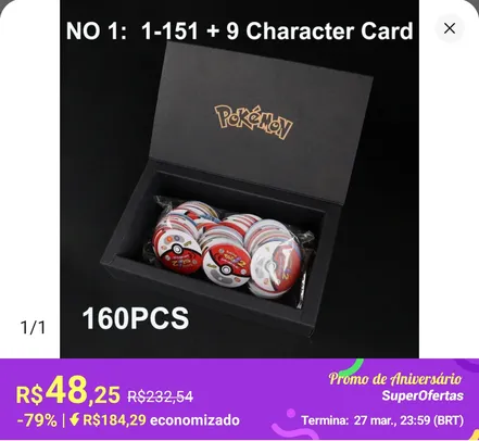 Tazos pokémon clássico 168 peças