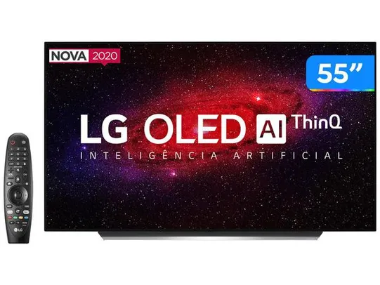 Smart TV 4K LG OLED AI 55" com Inteligência Artificial, Cinema HDR e Wi-Fi - OLED55CXPSA | R$ 4636