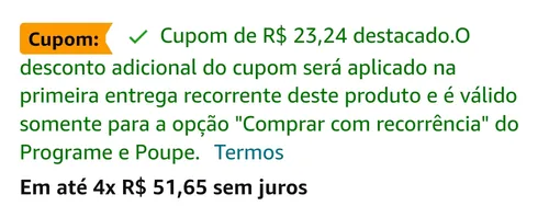 Imagem na descrição da promoção