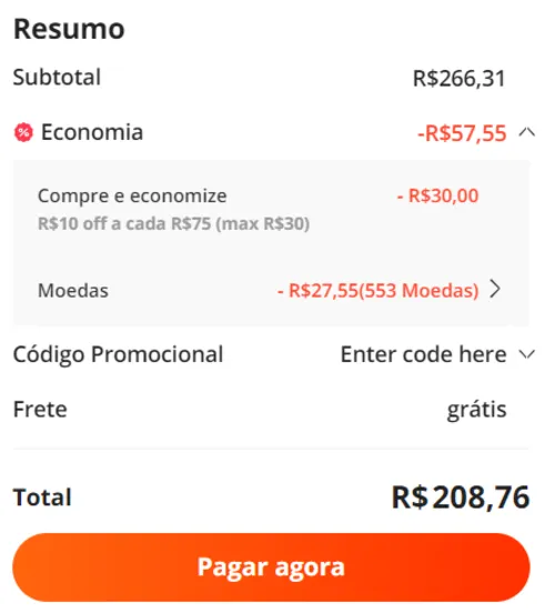 Imagem na descrição da promoção