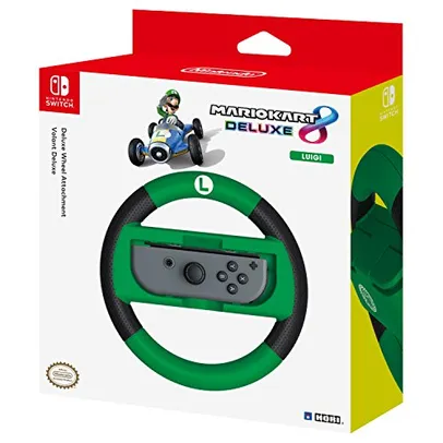 Volante HORI Nintendo Switch Mario Kart 8  (Luigi Version) Officially Licensed By Nintendo