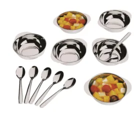 Conjunto de Tigelas para Sobremesa Brinox Jornata em Aço Inox 9,2 cm