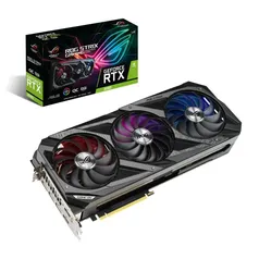 Placa de Vídeo Asus ROG Strix Geforce RTX 3080 OC, LHR, 10GB, V2 GDDR6X, DLSS, Ray Tracing, ROG-STRI