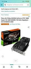 Placa de Vìdeo NVIDIA GeForce GTX 1660 Super OC 6GB GDDR6 192-bits Gigabyte - GV-N166SOC-6GD