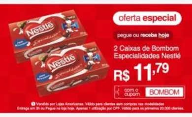 [2 unidades] Caixa de Bombom Especialidades 251g Nestlé | R$12